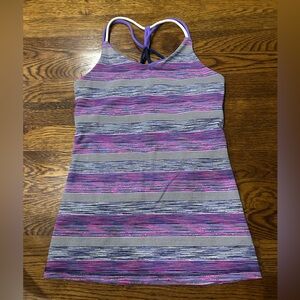 Ivivva Purple Striped Athletic Tank Sz 12